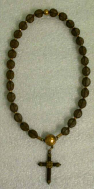 Necklace Beads and Cross Pendant