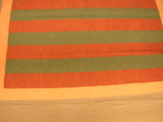 Amish Patchwork Quilt (Green and Red stripes)