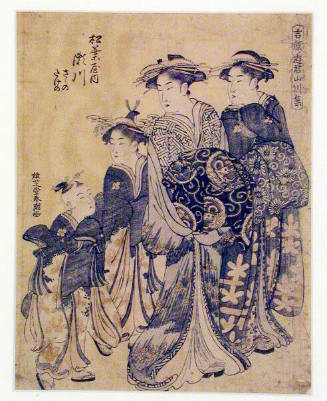 Segawa of the Matsubaya, kamuro Sasano and Takeno