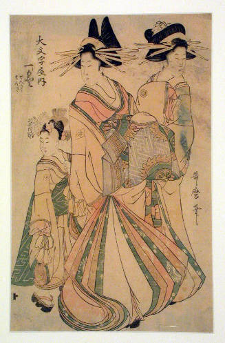 Hitomoto of the Daimonjiya, Kamuro Senkaku and Banki
