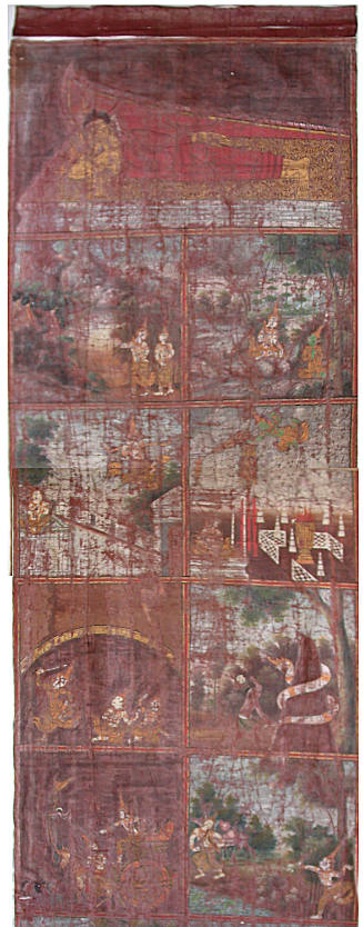 Temple Banner with Scenes of the Life of the Buddha