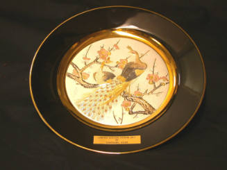 Plate with Designs of Peacocks on Plum Blossoms