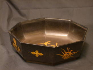 Hexagonal Bowl with Floral Design