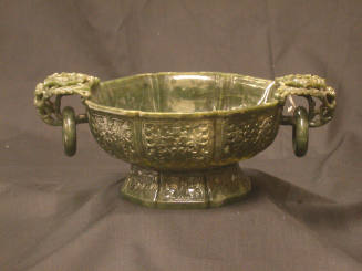 Octagonal Bowl with Ring Handles
