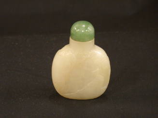 Snuff Bottle with Stopper,  Figure on a Man on each side