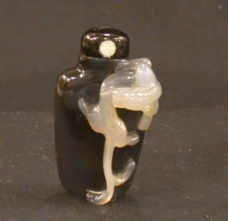 Snuff Bottle with Stopper,  Raised Dragon Motif