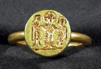 Marriage Ring with Christ, Saint Michael and Mary