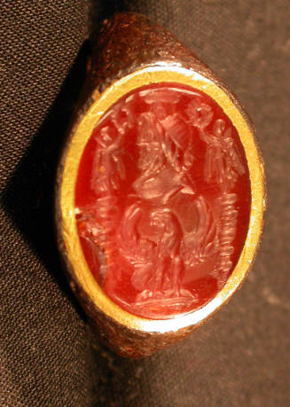 Freeman's Ring: Intaglio of the god Jupiter, Roman Eagle, and Two Winged Nike ( Victories)