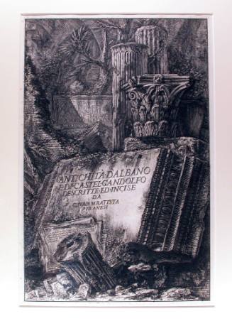 Title Page:  "Antichità d'Albano di Castel Gandolfo," no plate no.
