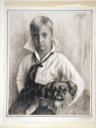 Companions, (Boy and Dog. Posed by Dr. O. C. Henderson's Son)