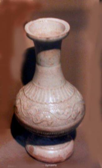 Vase with floral and vine scrolls