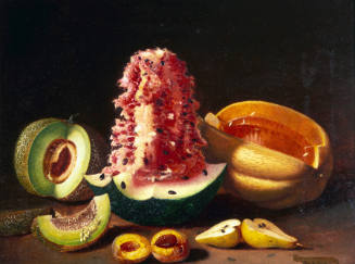 Still Life with Melons, Pear and Peach