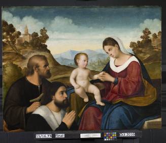 The Holy Family with a Donor in a Landscape