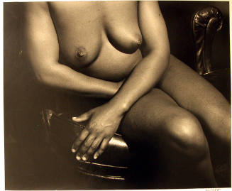 Black Nude Seated on Leather Chair (close-up detail), 1948