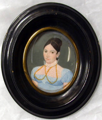 Miniature Portrait of a Lady with a Coral Bead Necklace