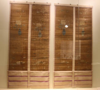 Bamboo Blind with Floral Design