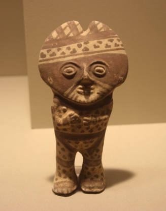Female Figurine With Textile Head Wrap