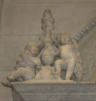 Two Putti (Cherubs) Supporting a Lamp