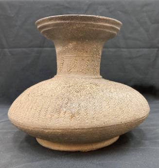 Long-Necked Jar with Stamped Decoration
