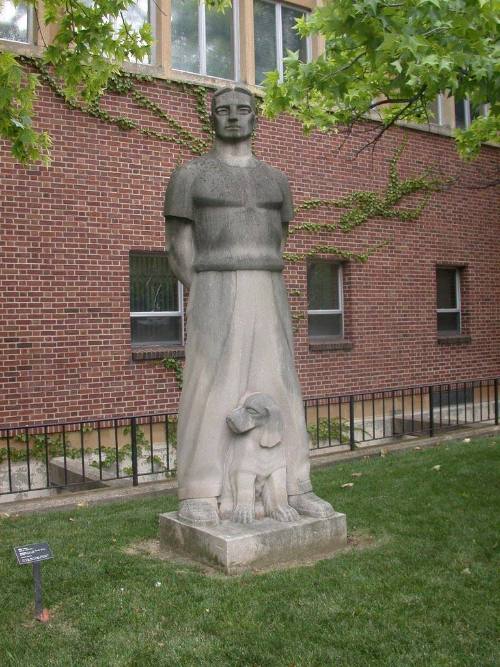 Standing Man with Dog