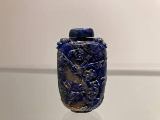 Snuff Bottle with Stopper,  Flowers and Birds