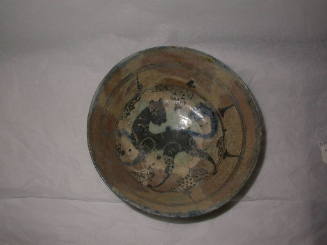 Bowl decorated with a Figure of a Stalking Leopard