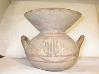 Cauldron-Shaped Double-Cone Vase with Two Handles