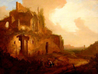 An Italianate Landscape with Artist Sketching