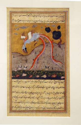 Page from a Qazvini (cosmography); Chapter on Birds