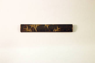 Kozuka Handle: Design of Bamboo and Leaves