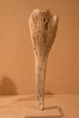 Ritual Object With Ruler As Warrior Holding A Spear