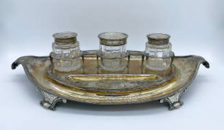 Inkstand with Ink containers and Blotting Sand Container