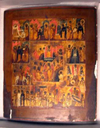 Ikon with compartments, depicting Life of Christ