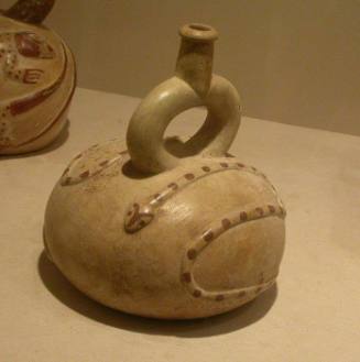 Stirrup-Spout Vessel Two Serpents in Relief
