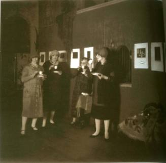 Jane Reece with Three Ladies Taking Tea at Jane Reece's Studio