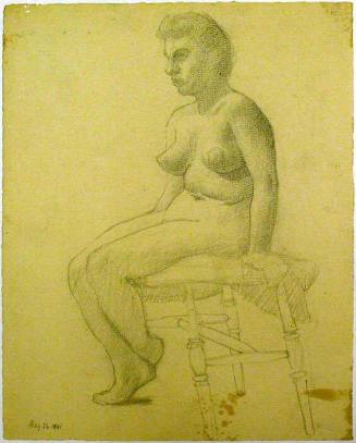 Female Nude Study (Seated, Facing Left)