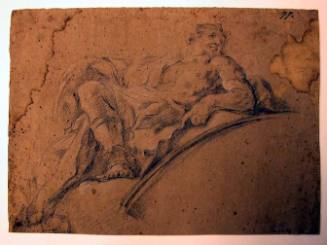 Male Figure Reclining on a Arch: A Design After a Spandrel Decoration