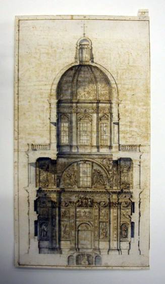 Elevation and Cross-section of the Chapel of Pope Sixtus V In Santa Maria Maggiore, Rome