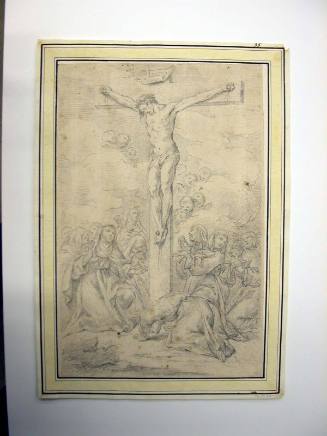 The Crucified Christ Adored by Members of a Religious Order