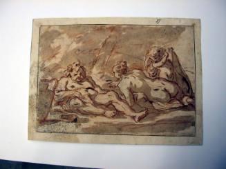 The Drunken Bacchus with a  Nymph and a Putto