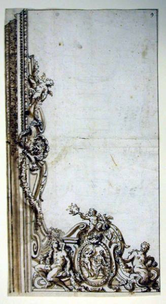 A Study for a Ceiling Decoration with a Medallion of Apollo and Daphne