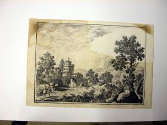 Landscape with a Farm and Two Travelers