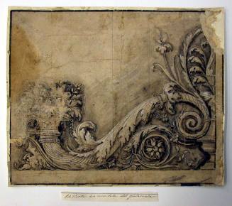 Recto: Architectural Detail of an Acanthus Scroll