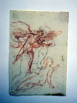 Recto: Studies of an Angel and a Reclining Female Nude Seen from the Rear