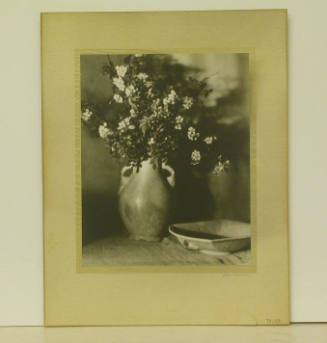 Still Life: Vase and Flowers with Dish