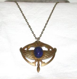 Necklace with Winged Scarab Pendant