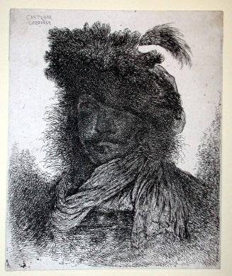 Head of a Man in a Fur Cap with Plume