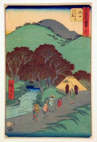 No. 51, Minakuchi: Famous Pine Trees at the Foot of Mt. Hiramatsu