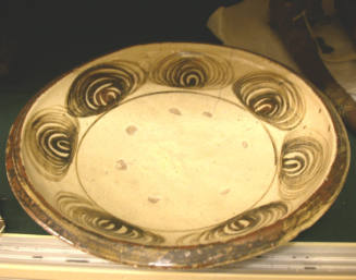 Seto Ware Plate with Horse Eye Design