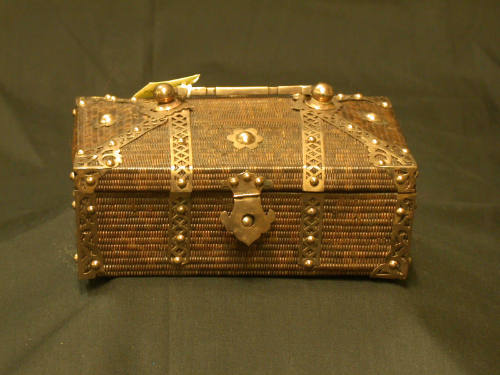 Cane Box with Metal Fittings